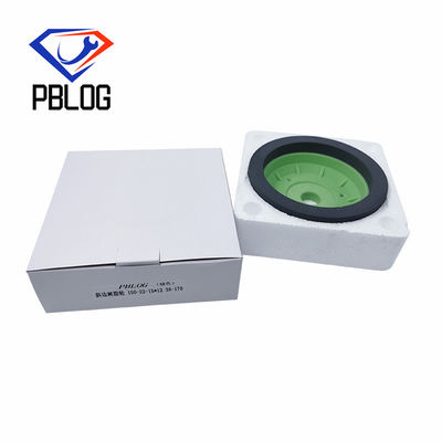 Rueda de resina al por mayor de color verde, forma de copa, para el procesamiento de vidrio, rueda de pulido, máquina de molienda de vidrio con esqueleto