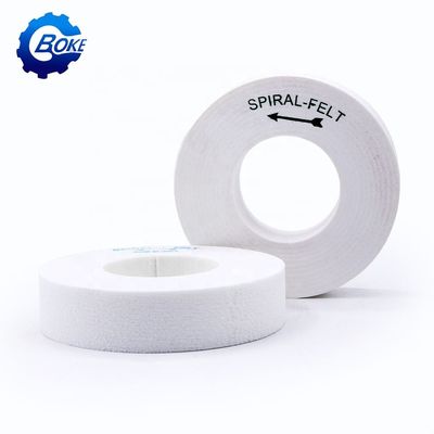 Rueda de fieltro en espiral en la máquina de biselado para el pulido de vidrio