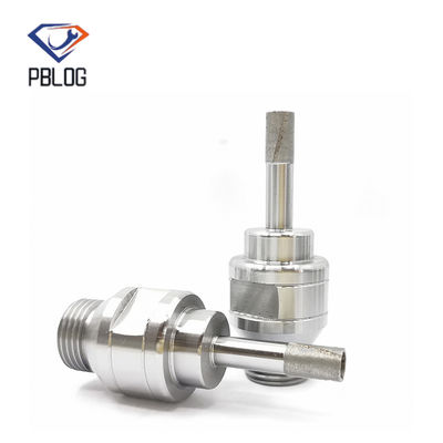 Perforación de vidrio de vidrio con rosca Solid sinterizado Diamante perforador Bits