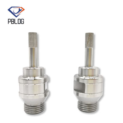 Perforación de vidrio de vidrio con rosca Solid sinterizado Diamante perforador Bits