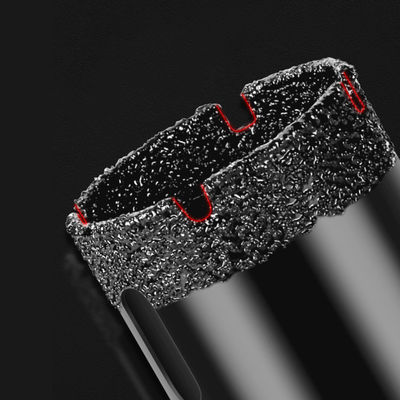 Conjunto de brocas de diamantes con vacío de diamantes trenzados, trozos de núcleo de perforación de diamantes, perforadores de agujeros, cortadores de agujeros para mármol de porcelana