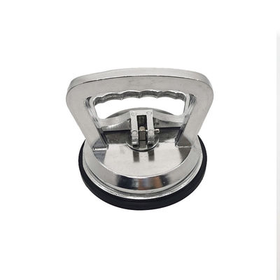 Venta caliente de succión fuerte Objeto pesado de superficie cerámica de metal Fondo de caucho único Copo de succión de vidrio de metal de plata
