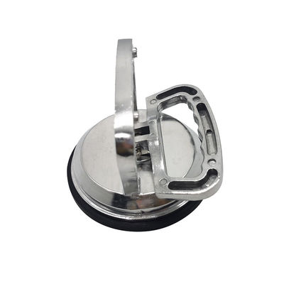 Venta caliente de succión fuerte Objeto pesado de superficie cerámica de metal Fondo de caucho único Copo de succión de vidrio de metal de plata