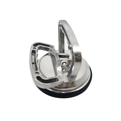 Venta caliente de succión fuerte Objeto pesado de superficie cerámica de metal Fondo de caucho único Copo de succión de vidrio de metal de plata