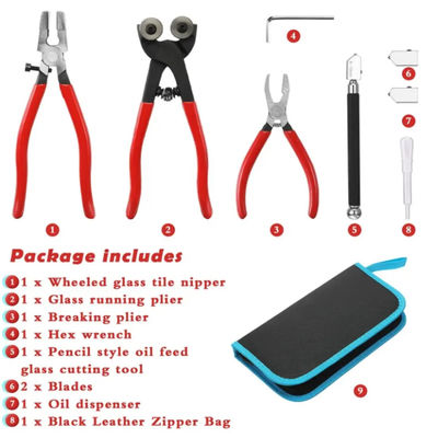 Equipos del cortador de vidrio de mosaico de Tool Set Cutter del electricista del OEM 8 pedazos