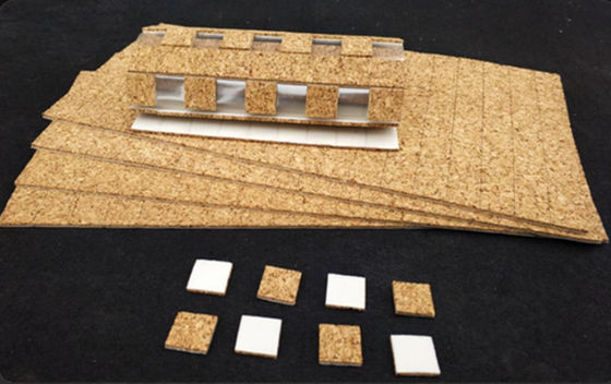 Pads de corcho autoadhesivo natural de 1/8 de pulgada de espesor Pads de muebles de corcho para edificios interiores