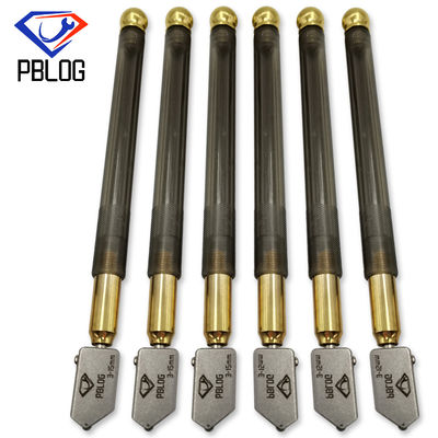 Herramienta de corte de vidrio de 2 mm con mango de contenedor de aceite y mango de acero negro de 145 mm