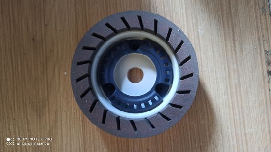 150 mm Rueda de resina de alta nitidez para la máquina de biselado 240 Grit Rueda de taza blanca marrón