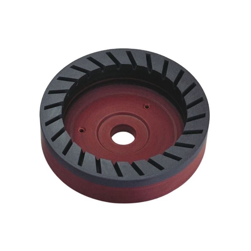 D150mm Rueda de resina dentada interna forma de cuenco Rueda de molienda continua de diamantes para máquina de bordado de bisel de vidrio