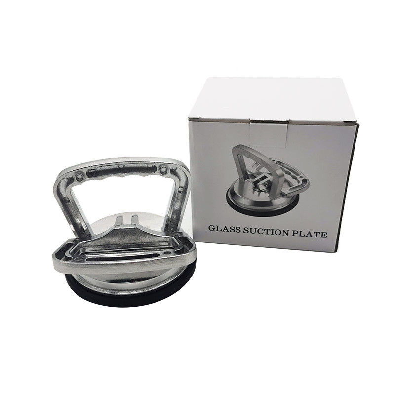 Venta caliente de succión fuerte Objeto pesado de superficie cerámica de metal Fondo de caucho único Copo de succión de vidrio de metal de plata